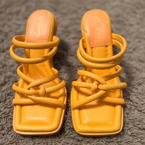 Orange Strappy Heels